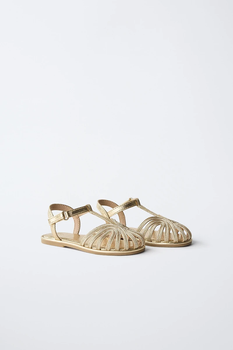 METALLIC FISHERMAN SANDALS