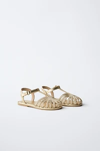 METALLIC FISHERMAN SANDALS
