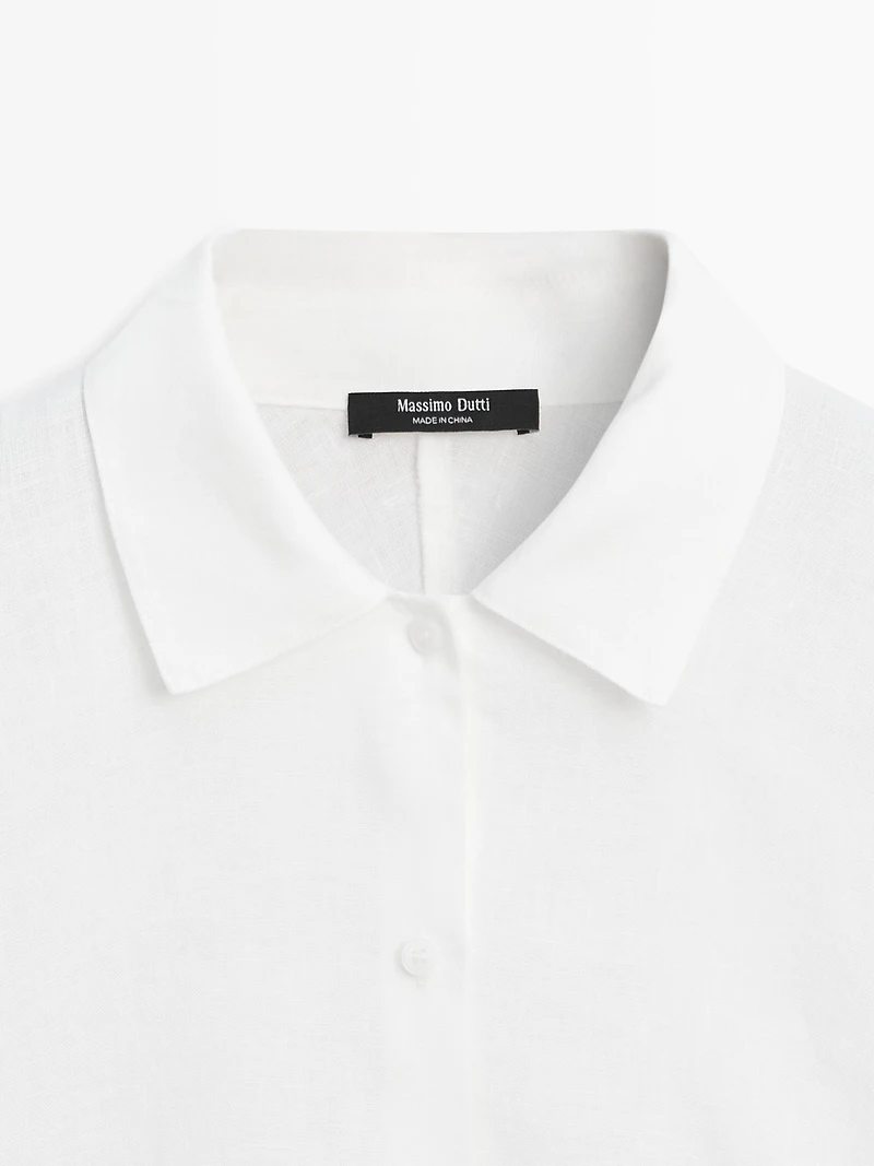 100% linen short sleeve shirt