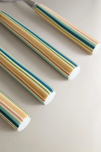 CERAMIC HANDLE FLATWARE SET (SET OF 4)