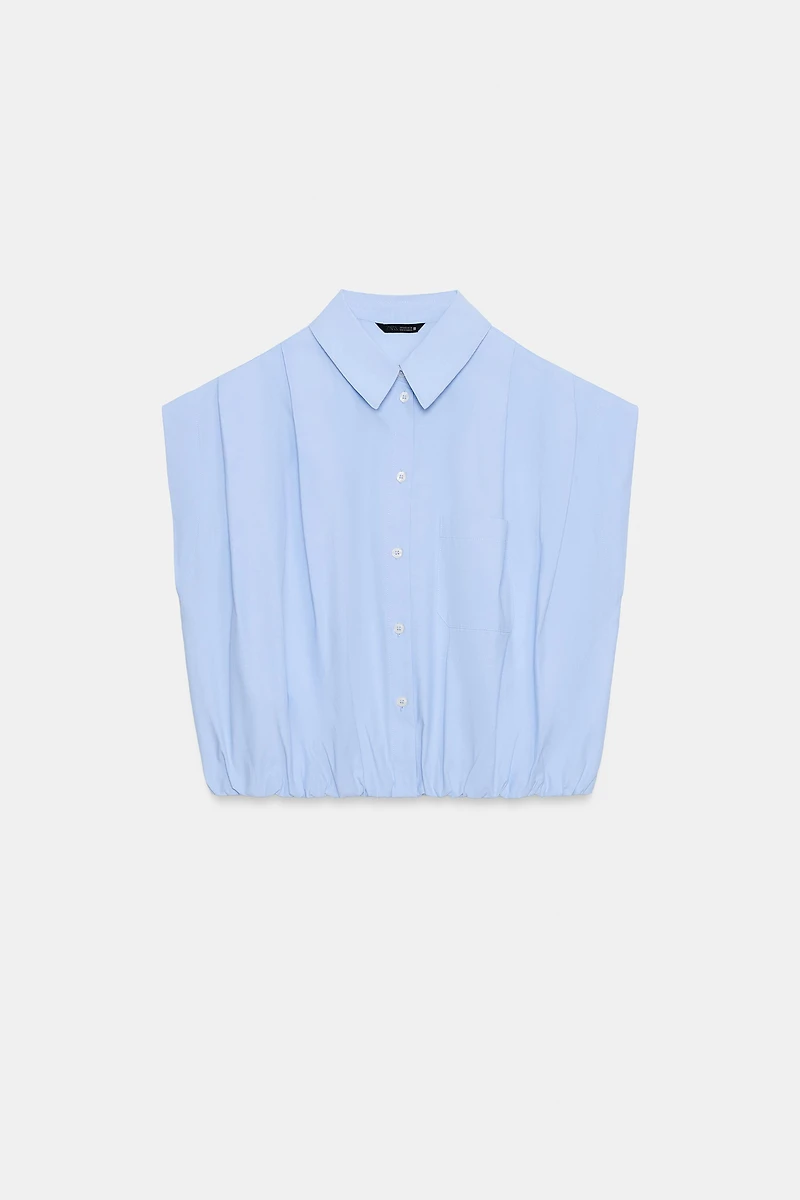 BALLOON CROPPED SHIRT