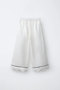 WAVE HEM WIDE LEG PANTS
