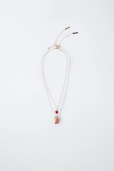 PACK OF TWO CAPYBARA CAPYFUN © BEAD NECKLACES