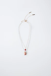 PACK OF TWO CAPYBARA CAPYFUN © BEAD NECKLACES
