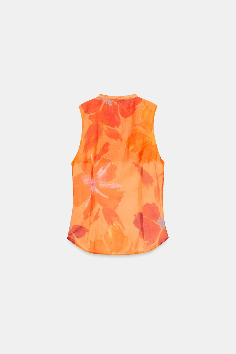 PRINTED TIE TOP