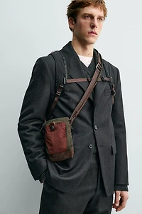 TECHNICAL CROSSBODY BAG WITH LEATHER DETAILS AARON LEVINE X ZARA