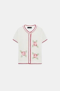 EMBROIDERED FLORAL CARDIGAN