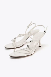 BUCKLED HEELED SANDALS