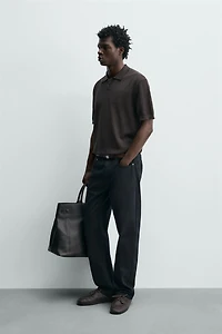 REGULAR FIT TEXTURED KNIT POLO