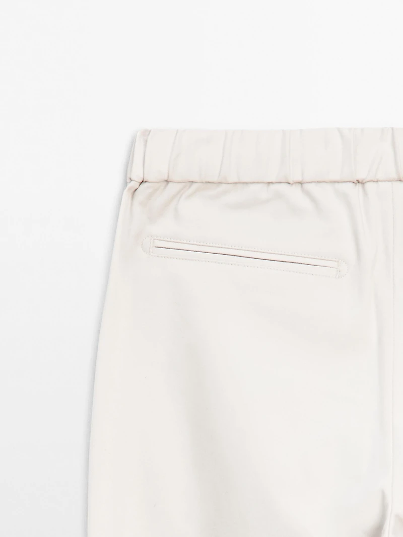 Cotton blend semi joggers