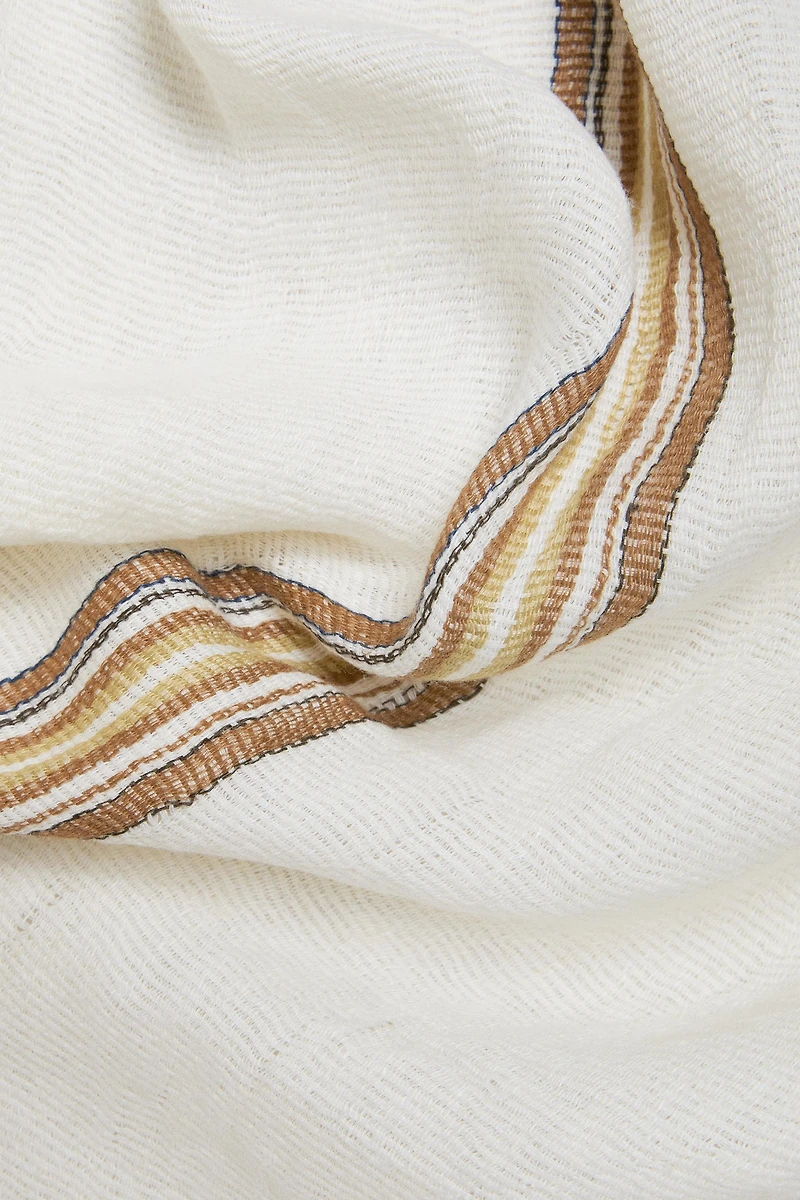STRIPED LINEN BLANKET