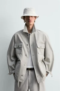 RELAXED FIT WASHED POCKET JACKET