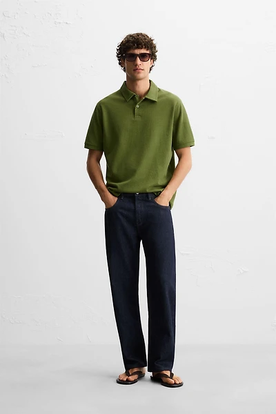 BASIC TEXTURED POLO SHIRT