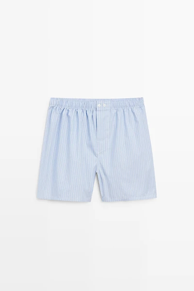100% cotton striped boxers