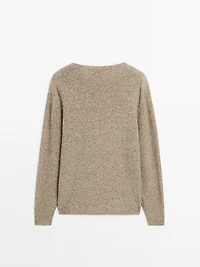 100% cotton mouliné knit sweater