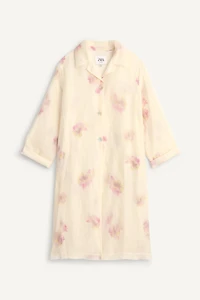 MANTEAU VESTE LONGUE SOIE IMPRIMÉ ÉDITION LIMITÉE