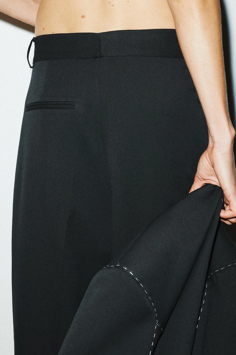 WRAPAROUND TOPSTITCH PANTS