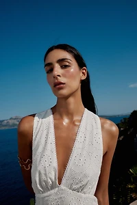 EMBROIDERED MIDI DRESS