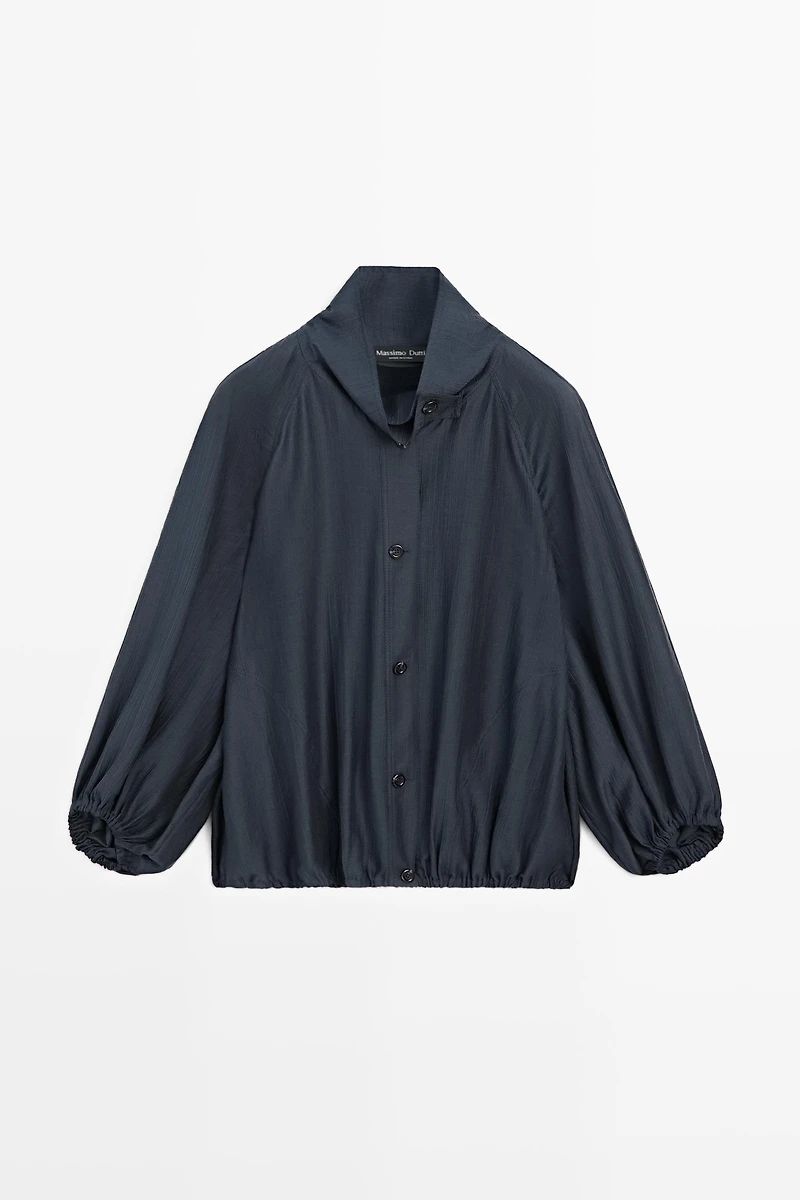 Veste bomber fluide détail bouffant