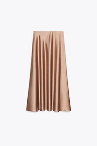 JUPE MIDI SATINÉE