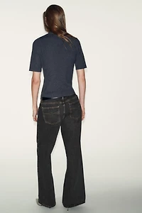 SHORT SLEEVE BEADED KNIT JUMPER