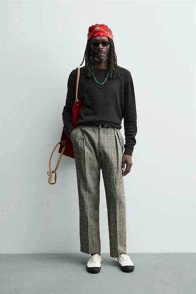 REGULAR FIT 100% LINEN JUMPER AARON LEVINE X ZARA