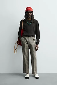 REGULAR FIT 100% LINEN JUMPER AARON LEVINE X ZARA