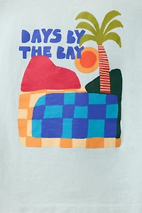 GARMENT DYE PRINTED T-SHIRT
