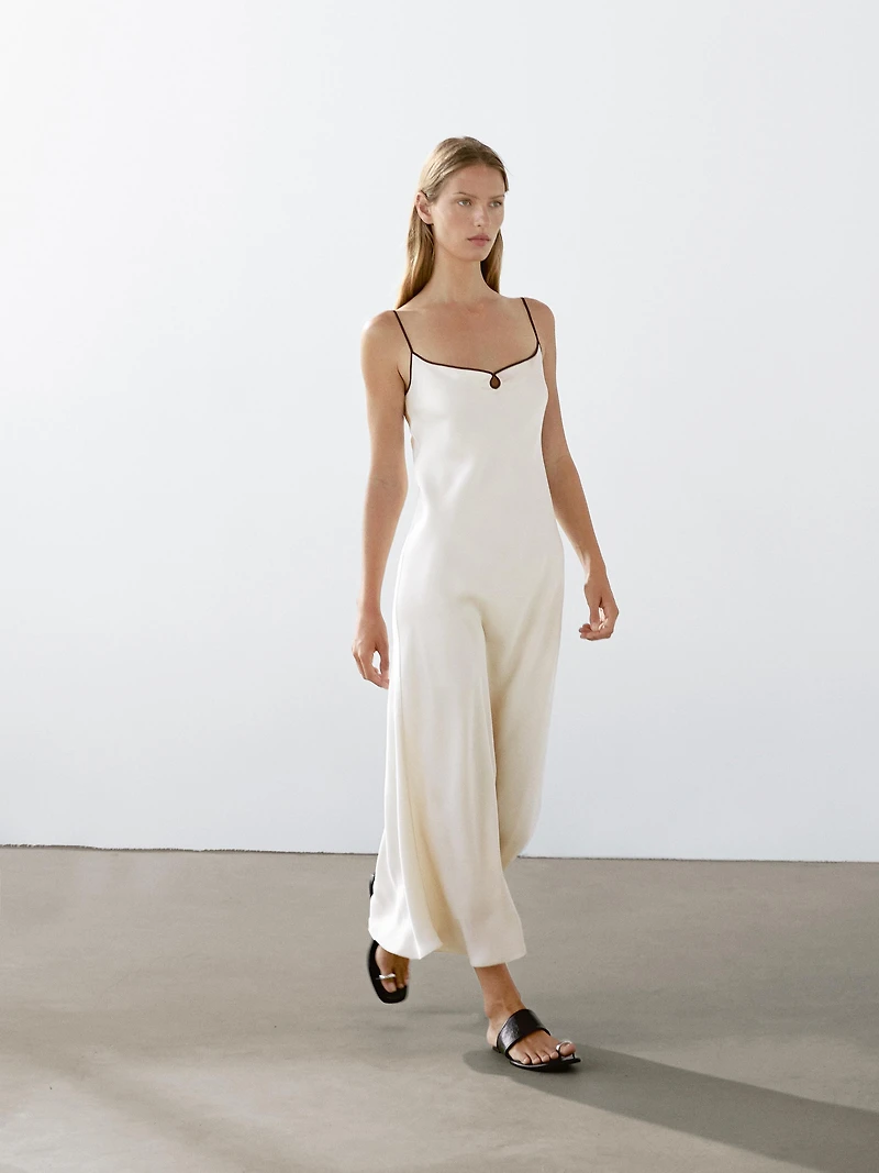 Satin camisole midi dress