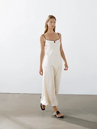 Satin camisole midi dress
