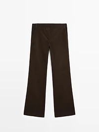 Flared corduroy trousers