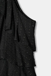 HALTER METALLIC THREAD DRESS