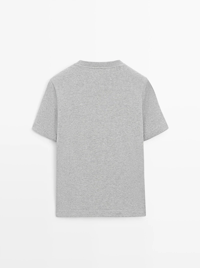 T-shirt à col rond 100 % coton interlock