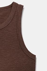 RIB SLEEVELESS TOP