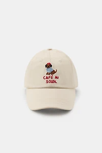 EMBROIDERED DACHSHUND TEXT CAP