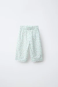 EMBROIDERED SWISS FLORAL PRINT CULOTTES