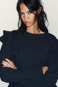 RUFFLED KNIT JUMPER