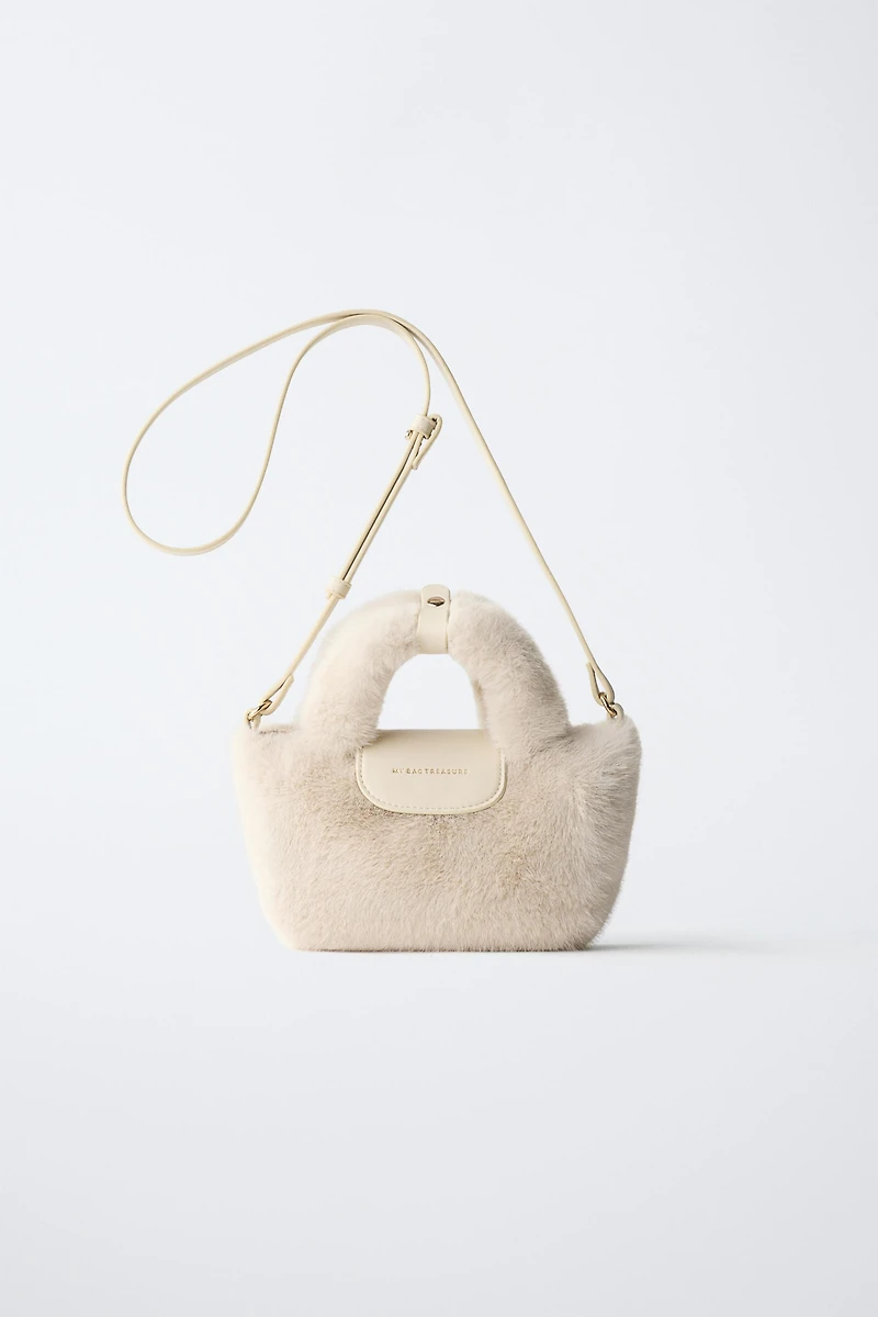 FAUX FUR CROSSBODY BAG
