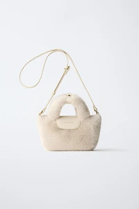 FAUX FUR CROSSBODY BAG