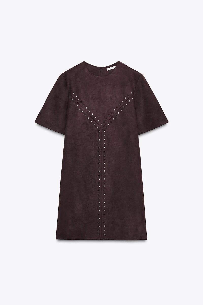 ROBE EFFET DAIM À CLOUS