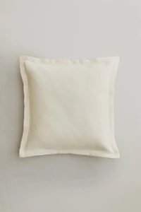 COTTON PERCALE THROW PILLOW COVER