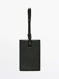 Étiquette de voyage en cuir nappa