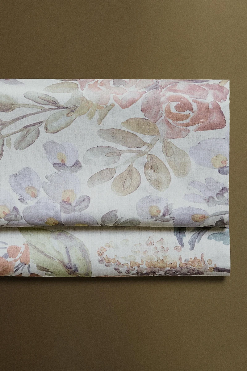 FLORAL PRINT SATEEN FLAT SHEET