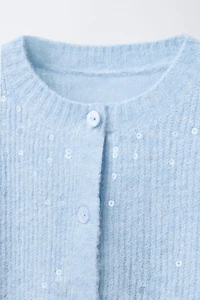 SEQUIN KNIT CARDIGAN