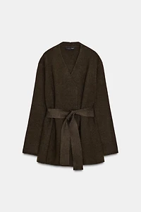 BELTED KNIT CARDIGAN