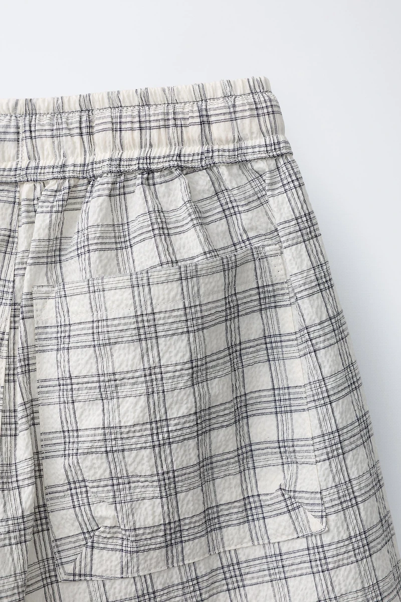 PUKAS SURF PLAID SEERSUCKER SHORTS