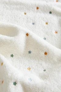 CHILDREN'S BATH TOWEL WITH POMPOMS