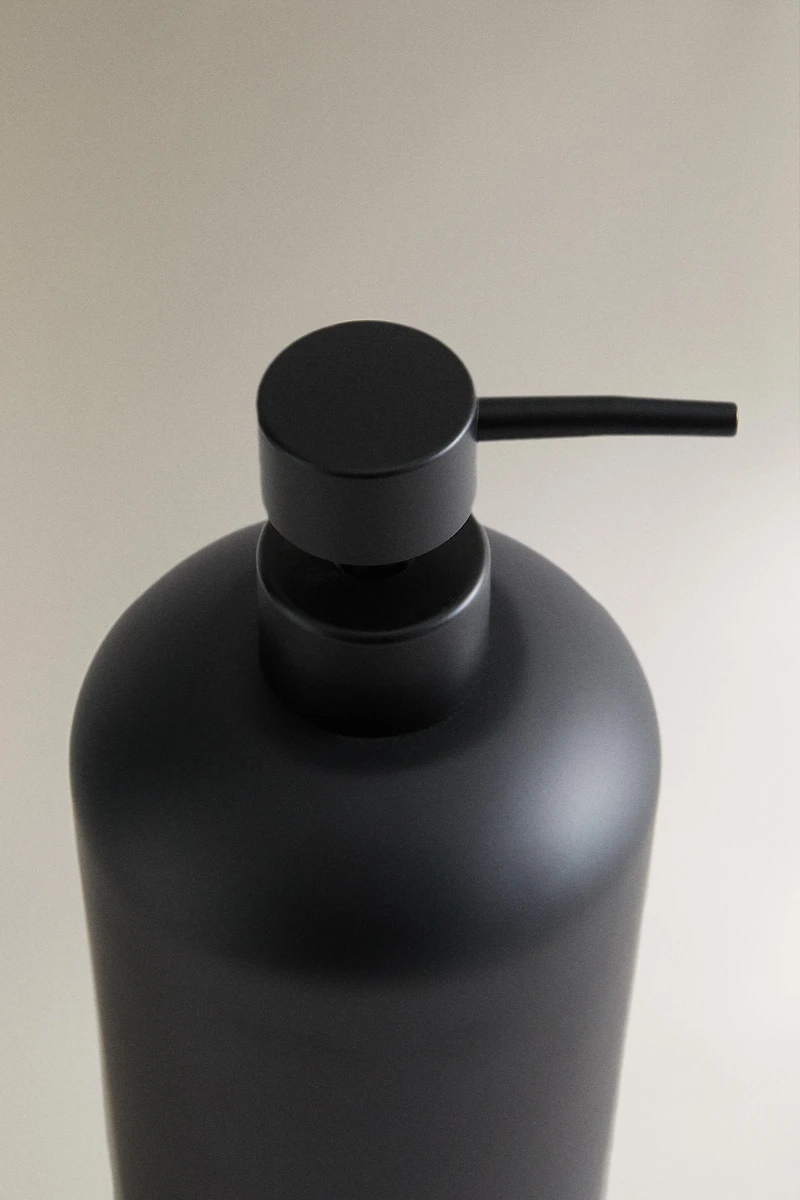 BLACK RESIN SOAP DISPENSER