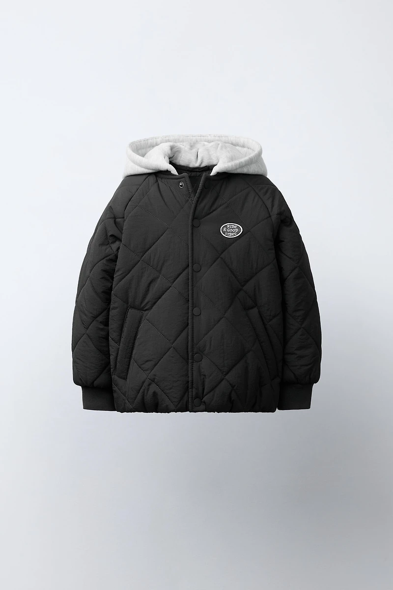 COMBINATION HOODIE PUFFER JACKET