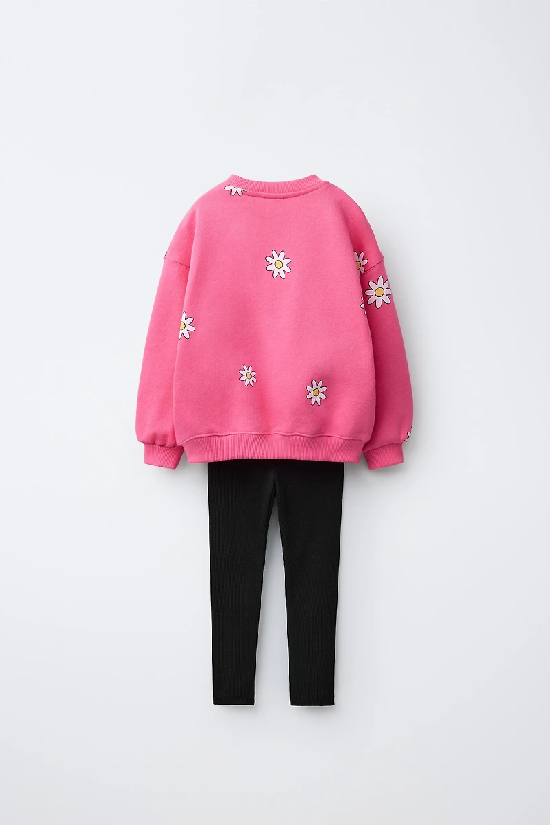 MINNIE MOUSE © DISNEY RIBBED SWEATSHIRT AND LEGGINGS SET